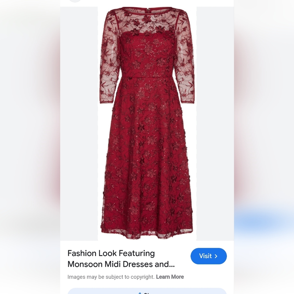 Like New red/maroon dress